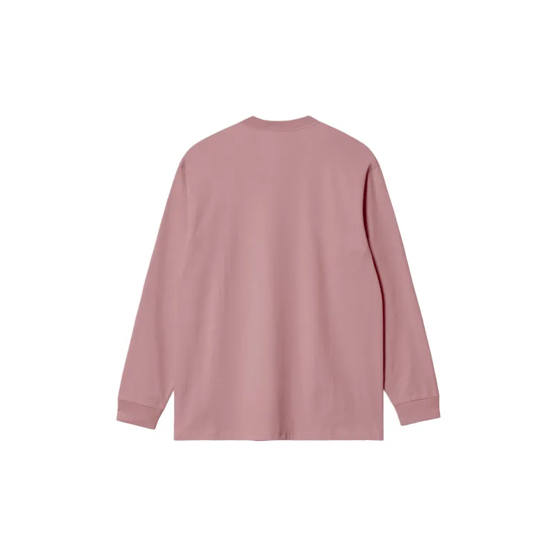 Carhartt WIP L/S Chase Long Sleeve T Shirt Chase T Shirt Men's Pink-1
