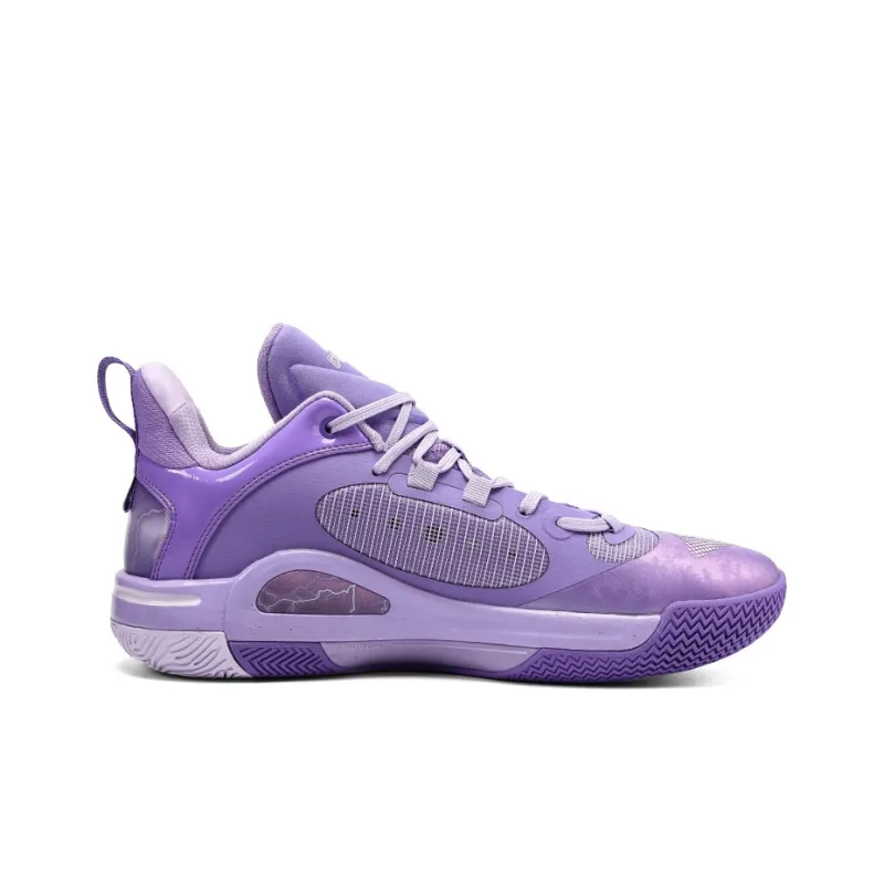 PEAK Flash 5 Generations Basketball Shoes Men Low Top Purple-3
