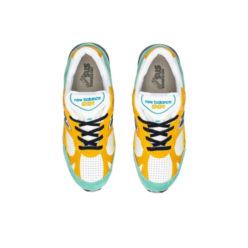 New Balance 991 Sns Yellow Blue Women's-3