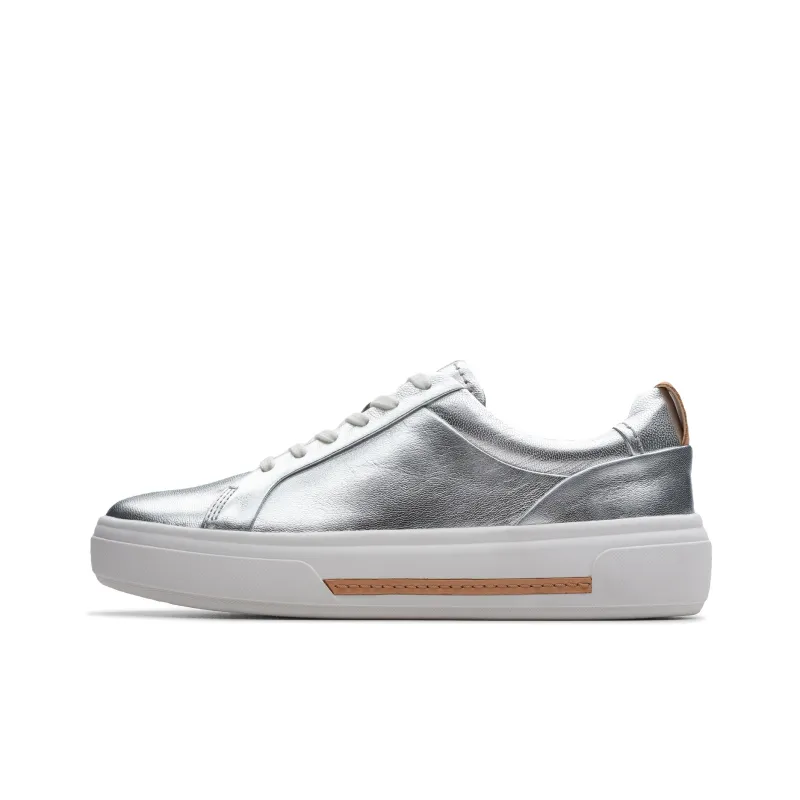 Clarks Low Top Skateboard Shoes Women's Silver-0
