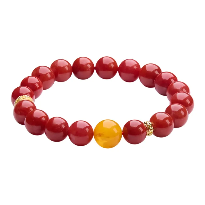 Linguanying South Red Amber Fine Jade Bracelets Women's-0