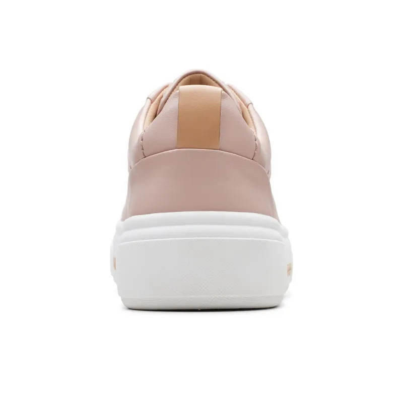 Clarks Low Top Skateboard Shoes Women's Pink-3