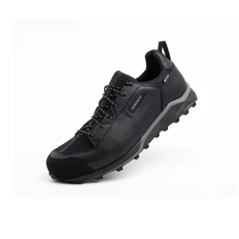 CRISPI Cushioned Anti-Slip Wear-Resistant Water-Resistant Lightweight Mid-Top Trekking Shoes Men's Black