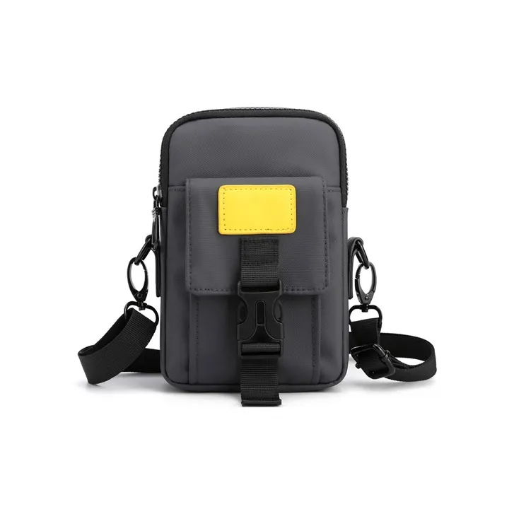 GKY Nylon Crossbody Bag Shoulder Bag Cell Phone Pouch Fanny Pack Small Size Men's Blue/Black/Gray-6