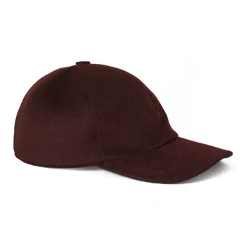 Loro Piana Cashmere Baseball Caps Men's Burgundy
