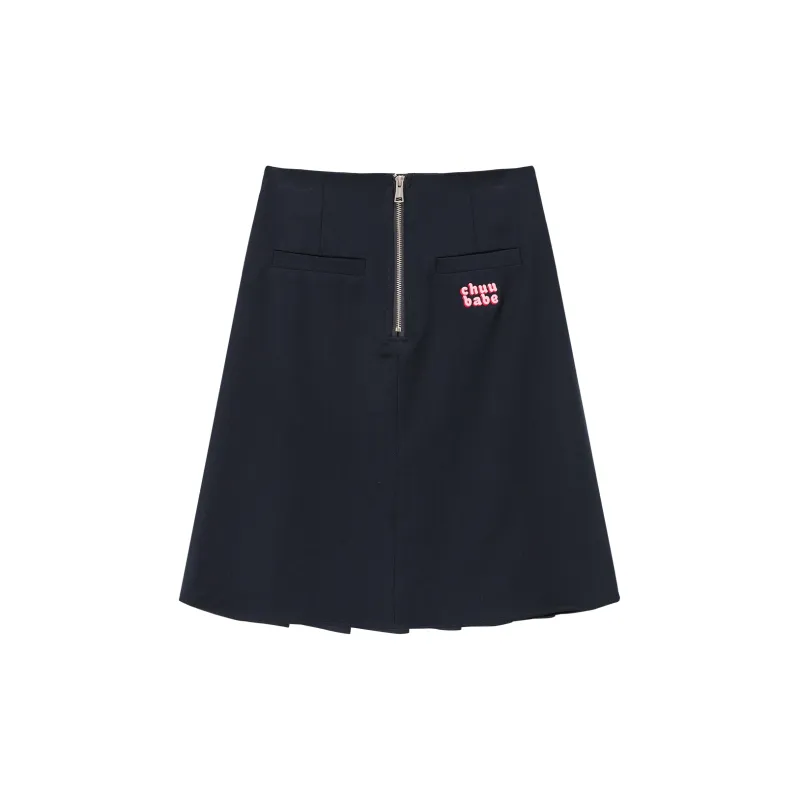 CHUU Casual Short Skirts Women's Navy Blue-1