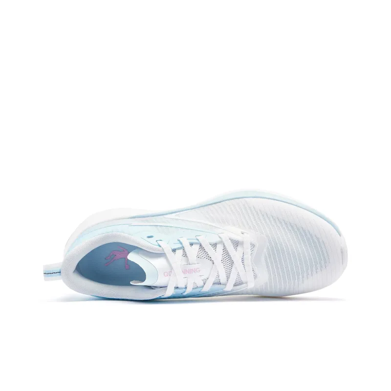 QIAODAN Rapid 2.0 Cushioning Anti-Slip And Wear-Resistant Low-Top Running Shoes Women's White Blue-3