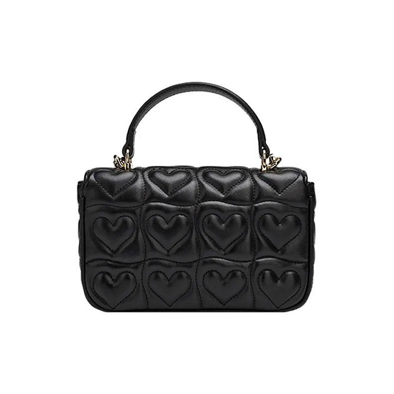 FOXER Synthetic Leather Casual Niche Versatile Design Shoulder Bag, Crossbody Bag, Commuter Bag Women's Black/White-8