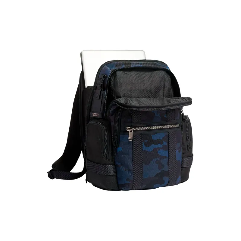 TUMI Alpha Bravo Nylon Backpack Men's Marine Blue Camouflage-1
