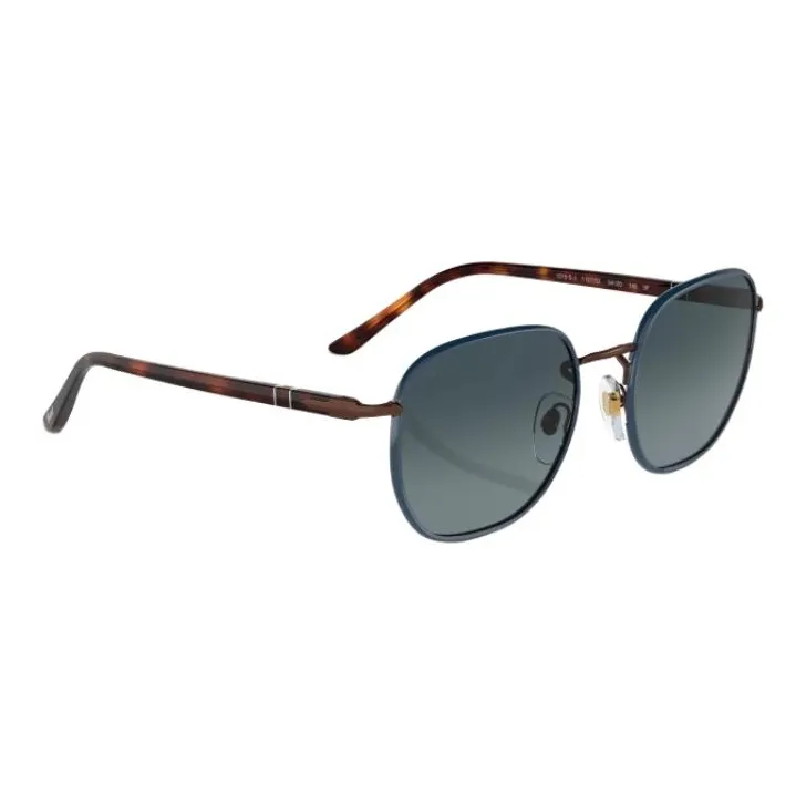 PERSOL Metal Square Sunglasses Unisex Blue-1