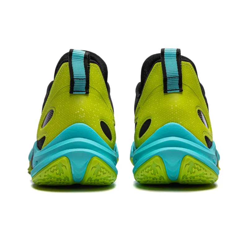 LINING Super Light 2024 Basketball Shoes Men Low Top Black/Bright Lime Green-5