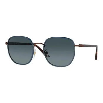 PERSOL Metal Square Sunglasses Unisex Blue