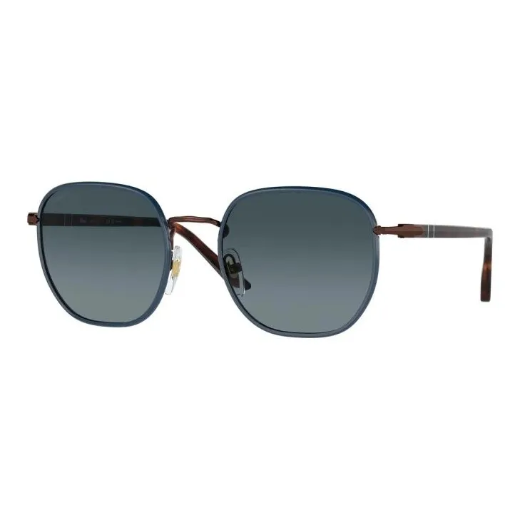 PERSOL Metal Square Sunglasses Unisex Blue-0