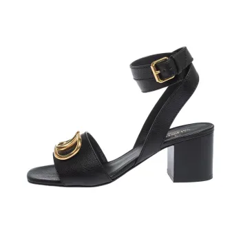 LOUIS VUITTON Lock It One Strap Sandals Women's Black