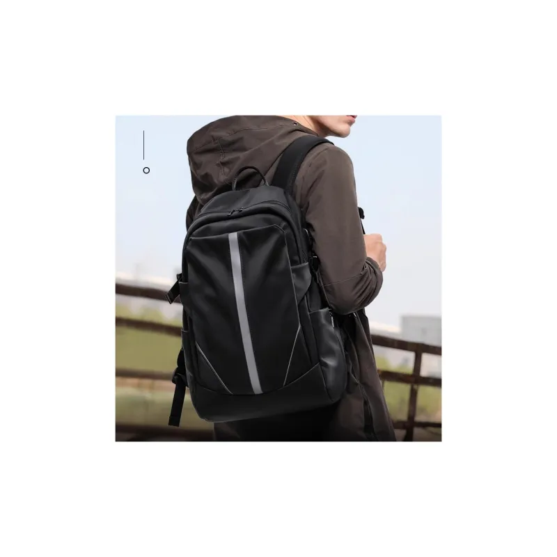 ReeYee Polyester Polyester Laptop Backpack Medium Size Unisex Black-2