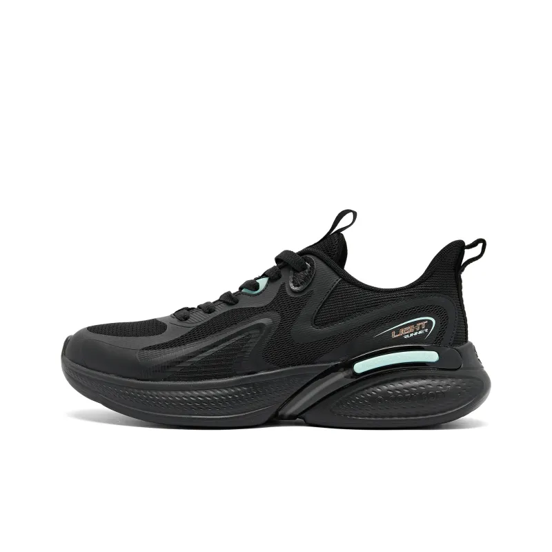 QIAODAN Stretch SE Cushioning Abrasion Resistant Lightweight Rebound Low Top Running Shoes Men's Black-0