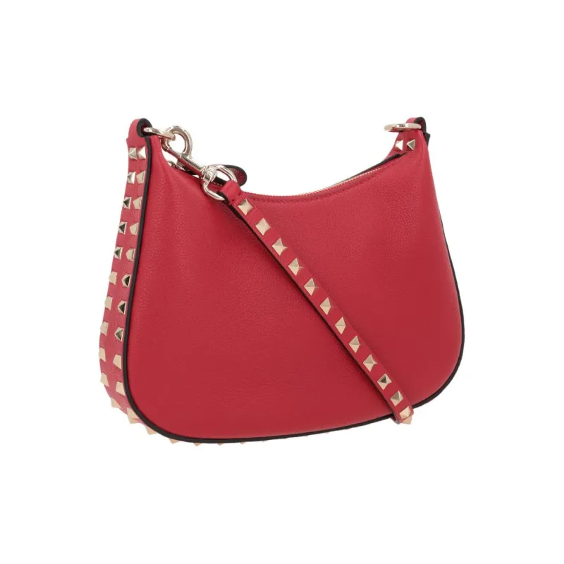 Valentino GARAVANI Grain Leather Hobo Bag, Handbag, Shoulder Bag Women's Red-1