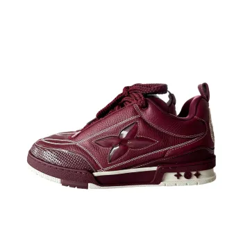 LOUIS VUITTON Skate Low Top Skateboard Shoes Men's Deep Red
