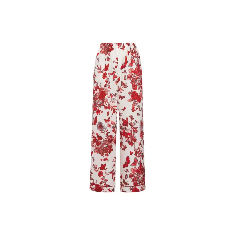 DIOR Pajama Pants Women's Red White-0