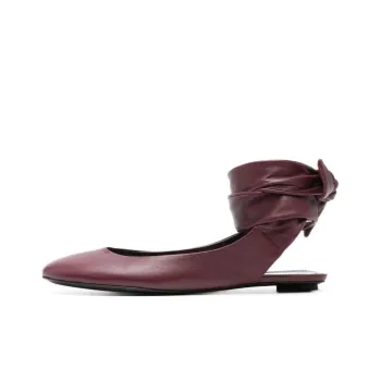 The Attico Cloe Leather Ballerina Shoes
