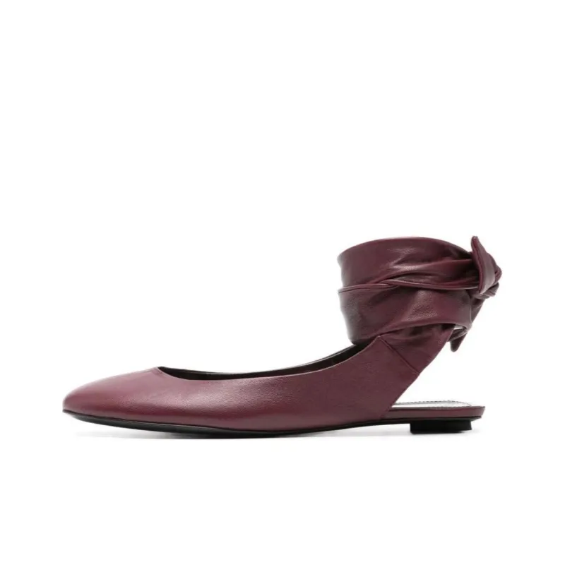 The Attico Cloe Leather Ballerina Shoes-0
