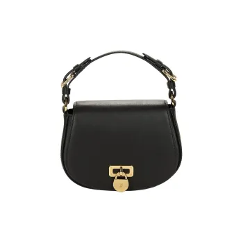 Polo Ralph Lauren Leather Crossbody One Shoulder Handbag Women's Black
