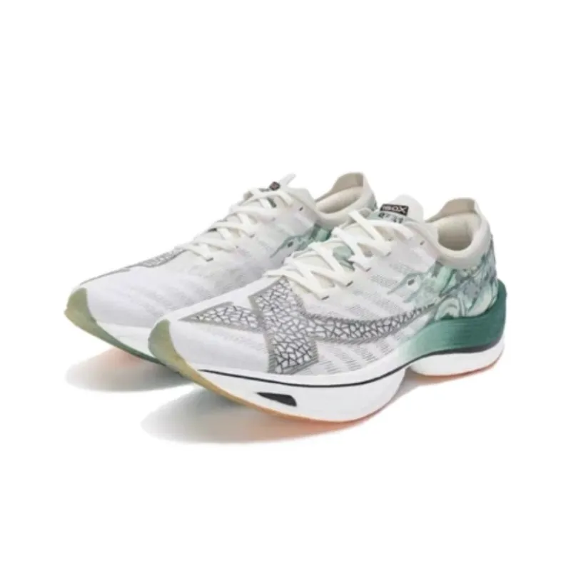 XTEP Racing 160X 5.0 Slip Resistant Low Top Running Shoes Men's White Green-1
