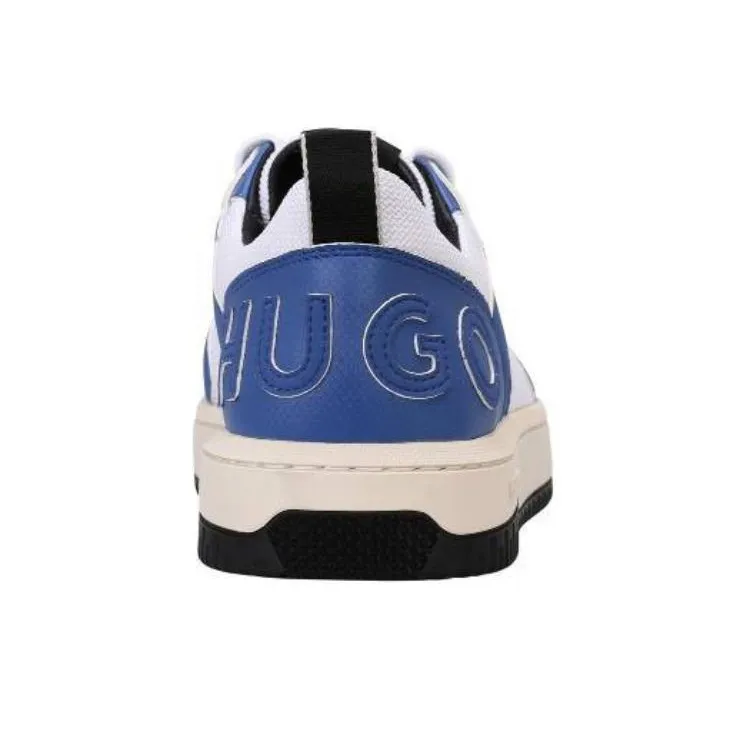 HUGO BOSS Low Top Skateboard Shoes Men's White Blue-3