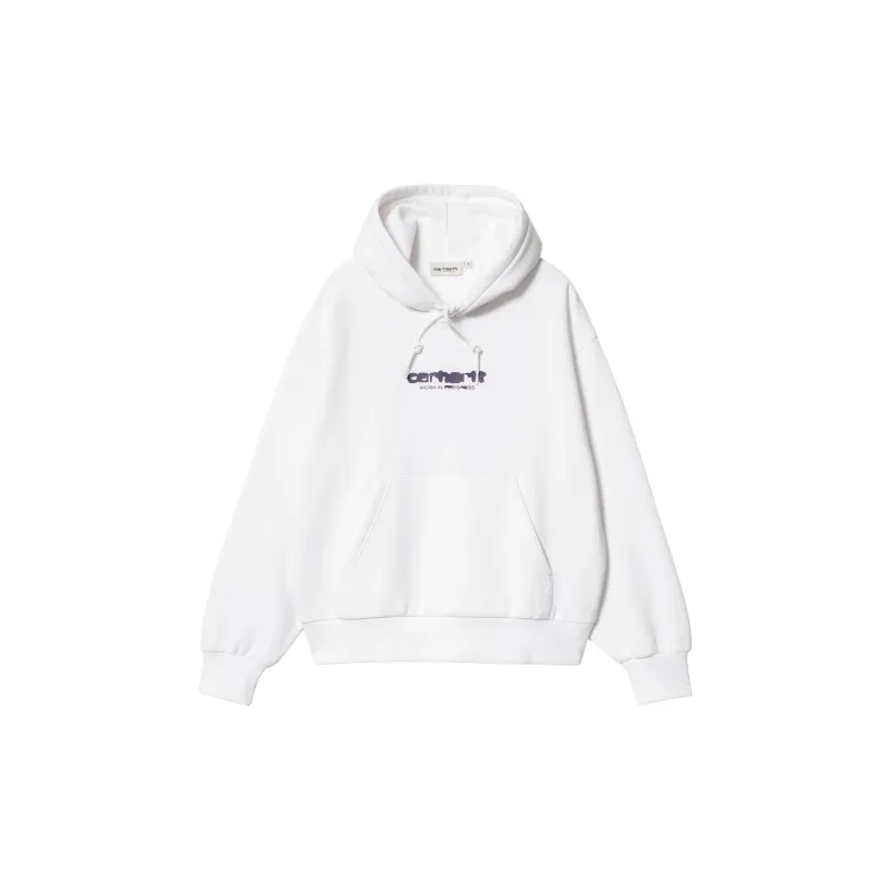 Carhartt WIP SS24 W' Hooded Ink Bleed Sweat Sweatshirt Women's White-1