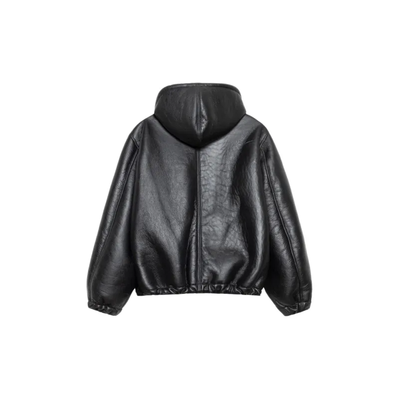 Stussy X Our Legacy Work Shop Reversible Shearling Zip Hoodie-1