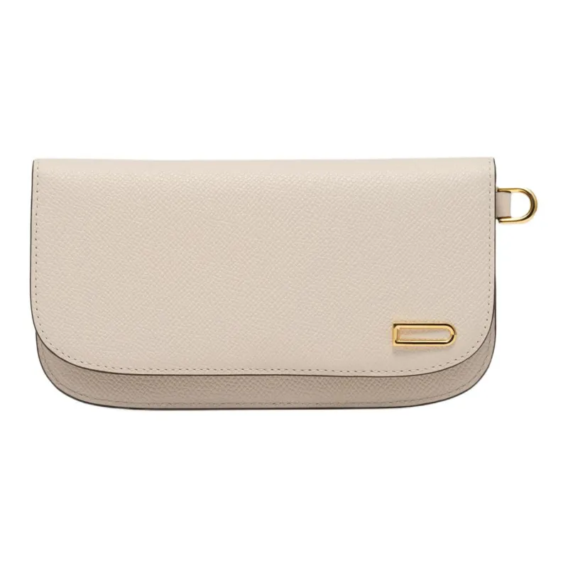 Delvau Alpina Calf Grain Calfskin Wallet Women's Sesame-Colored-0