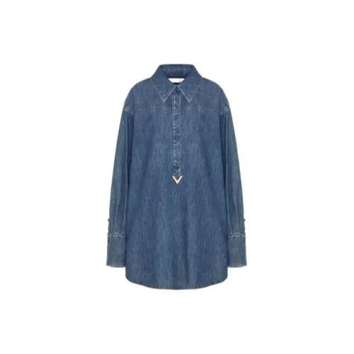 Valentino Long-Sleeved Dresses Women's Blue