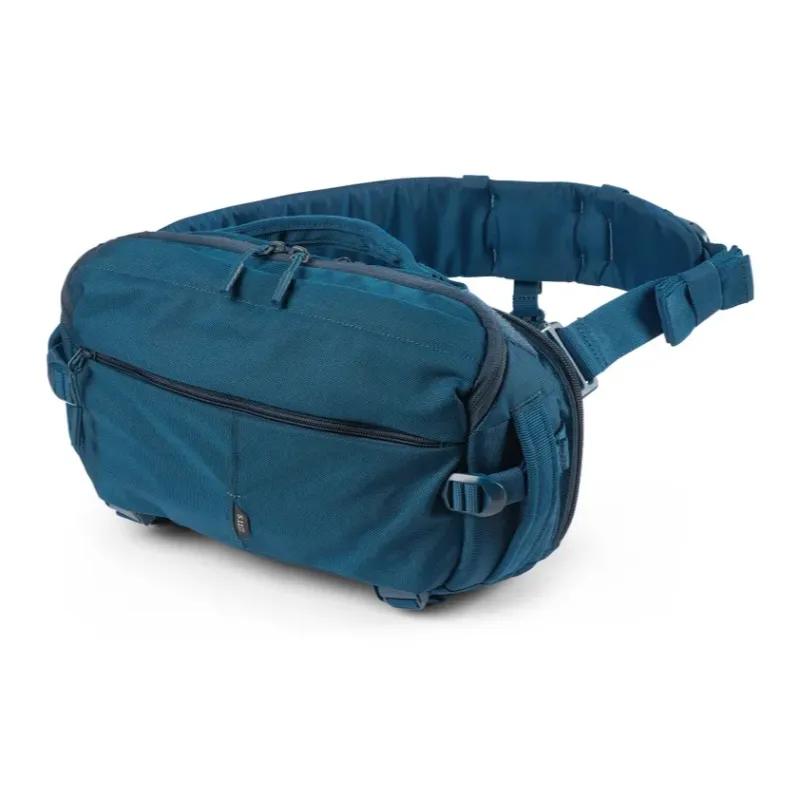 5.11 Water repellent Nylon Fanny Pack Trumpets Unisex Black/Gray/Blue-12