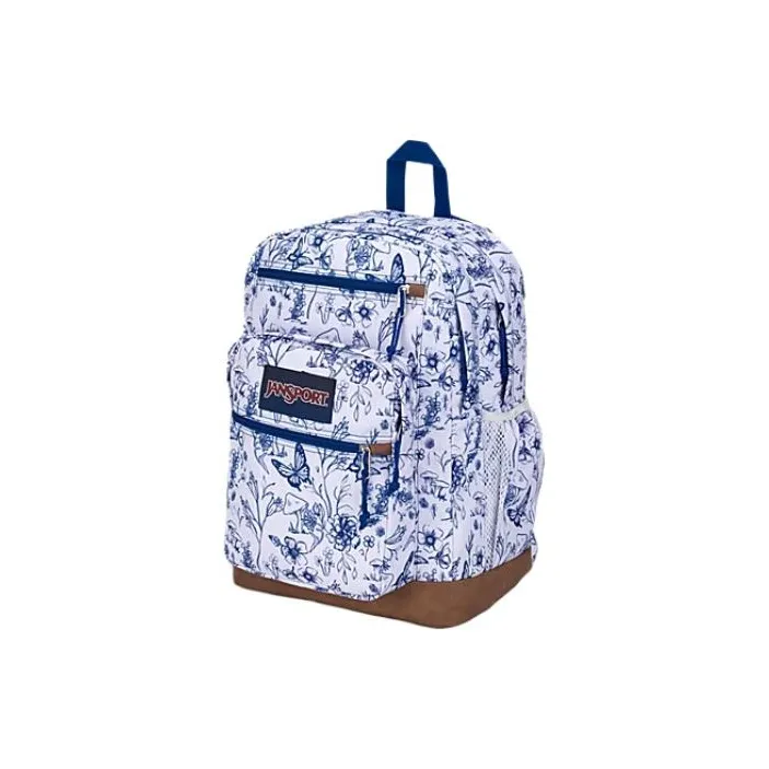 JanSport Recycled Polyester Backpack Unisex Blue And White Porcelain-4