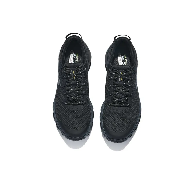 Skechers Cushioned Slip Resistant Low Top Outdoor Shoes Men's Black-3