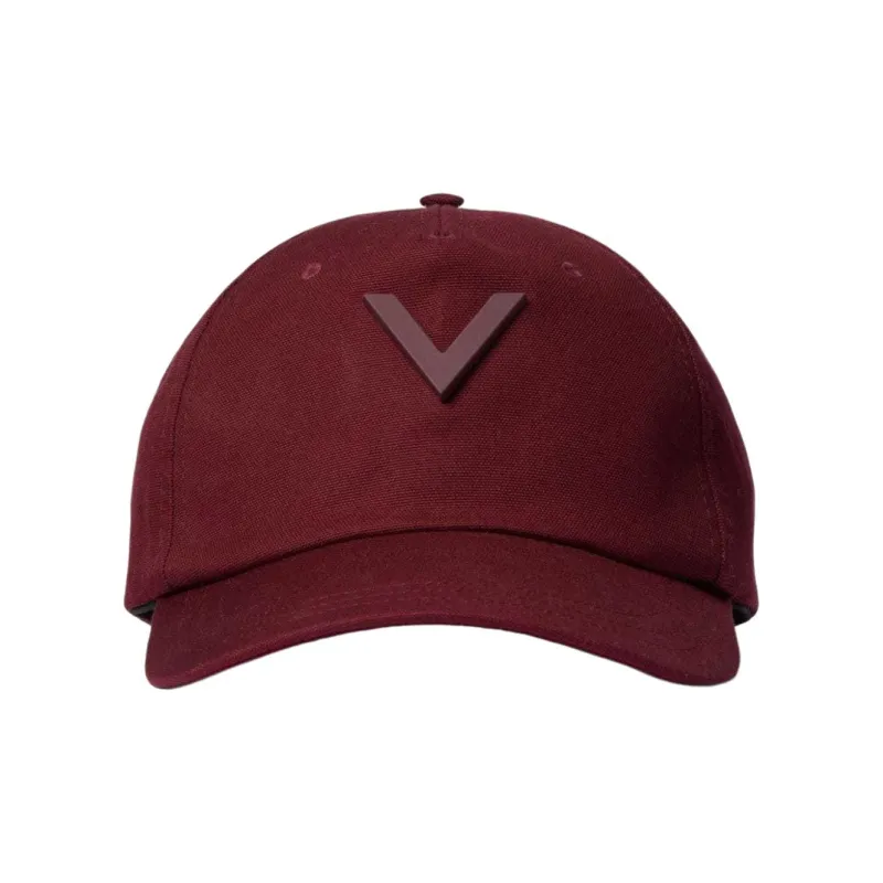Valentino Alloy Cotton Elastane Baseball Caps Men's Red-0