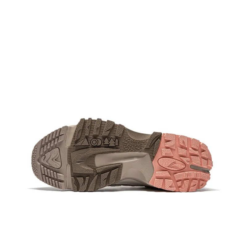 LiNing CF Tracing Collection, Xingye Cushioning, Wear Resistant Low Top Casual Shoes Women's Gray Brown Green-6
