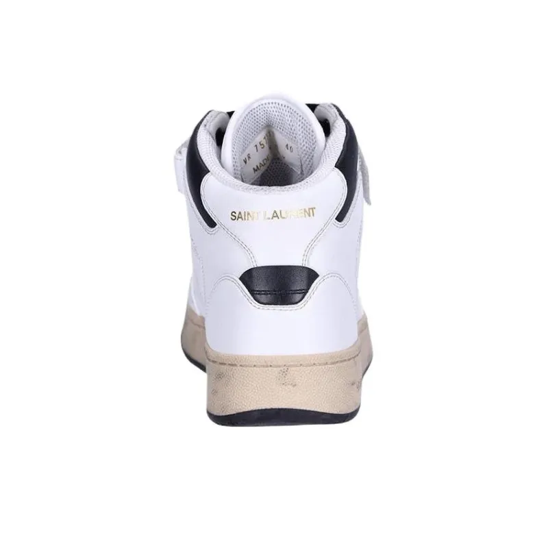 SAINT LAURENT Lax Round Toe Lace Up Sneakers-3