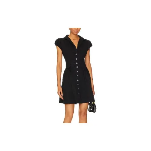 FREE PEOPLE Short-Sleeved Dresses Women's Black