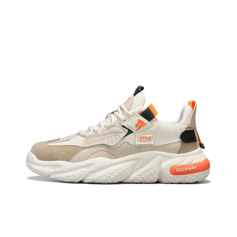 DEERWAY Wear-Resistant Breathable Lightweight Height Increasing Low-Top Chunky Sneakers Men's-0