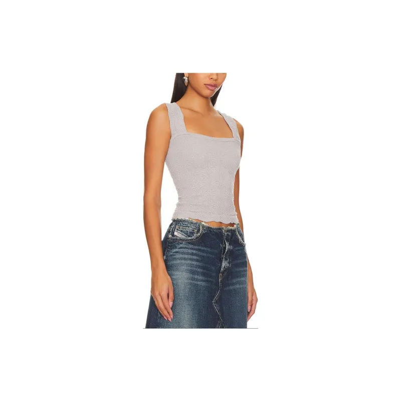 FREE PEOPLE Tank Tops Women's Light Gray-2