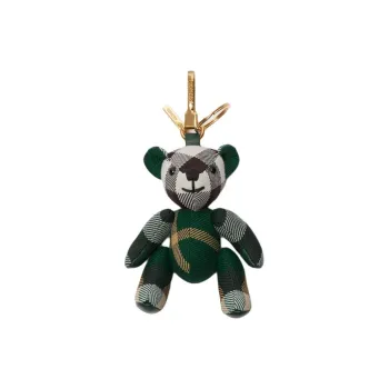 Burberry Lambskin Keychains Unisex Green
