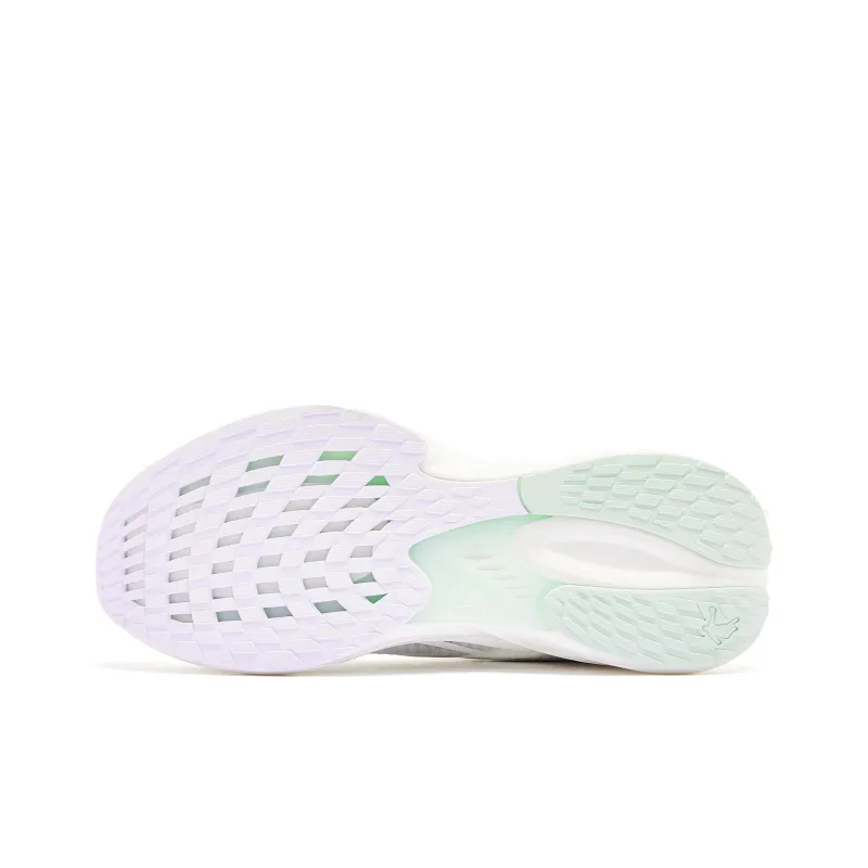 QIAODAN Rapid 2.0 Cushioning, Wear Resistant Low Top Long Distance Running Shoes Women's White Purple-4