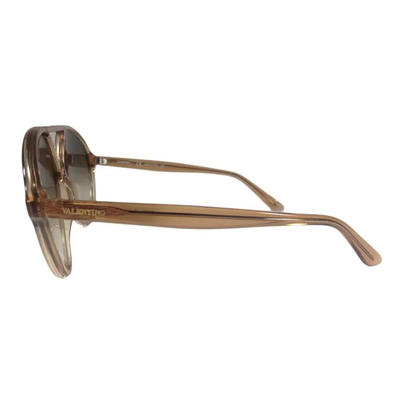 Valentino Acetate Aviator Sunglasses Women's Brown-2