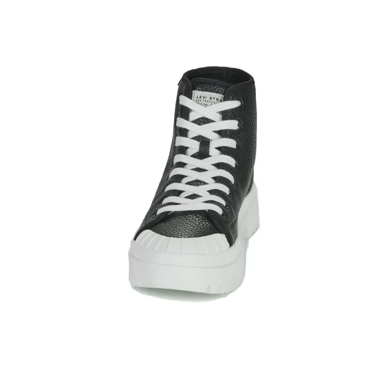 Levi's Wear resistant And Waterproof High Top Casual Shoes Women's Black-2