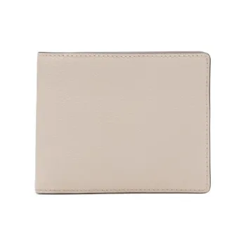 Delvau Jumping Calf Calfskin Wallet Men's Ecru