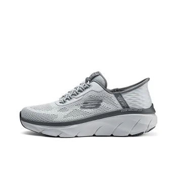 Skechers Cushioned Wear Resistant Breathable Low Top Training Running Shoes Men's Gray