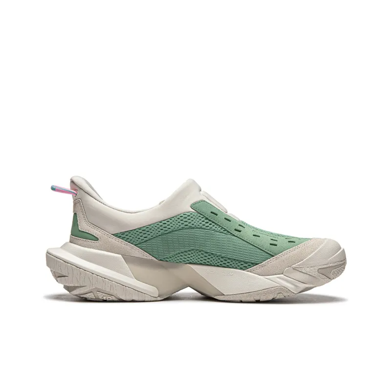 LiNing CF Tracing Collection, Xingshan 3 Lite Cushioning, Wear Resistant Low Top Casual Shoes Unisex Green Gray-1