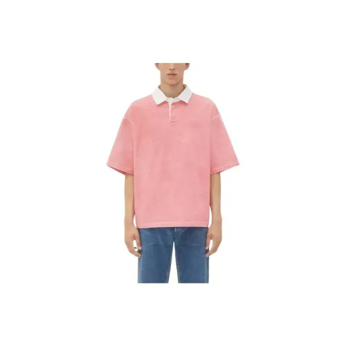 Bottega Veneta Polo Shirts Men Pink Lemonade Color