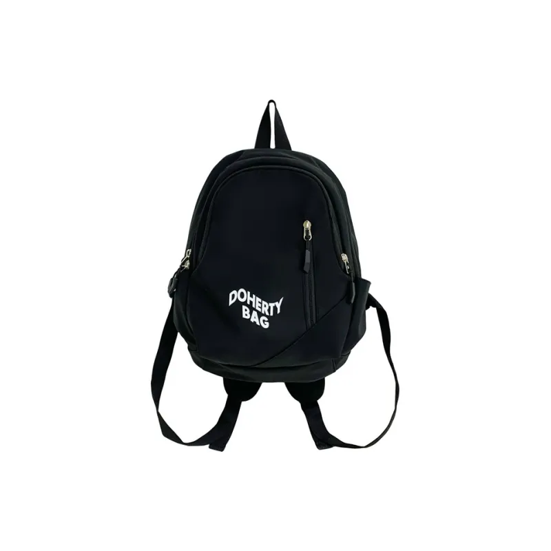 Cwatcun Canvas Backpack Regular Unisex Black/Pink/Red/White/Gray/Blue/Gray/White-15